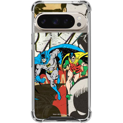 DC Comics Batman and Robin Vintage Action Pose Pixel 9/9 Pro Clear Case